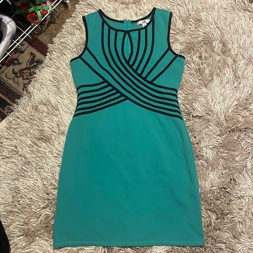 YA Los Angeles Bodycon Sleeveless Green Dress Size‎ Large